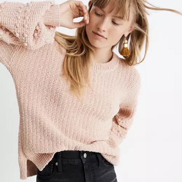 ✨ madewell bobble blush pink sweater ✨ - Picture 1 of 8